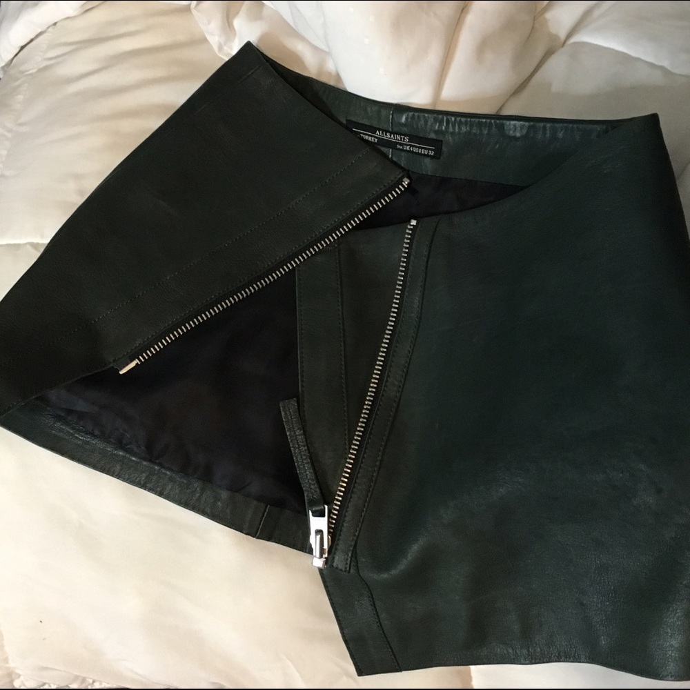 All Saints 100%leather skirt