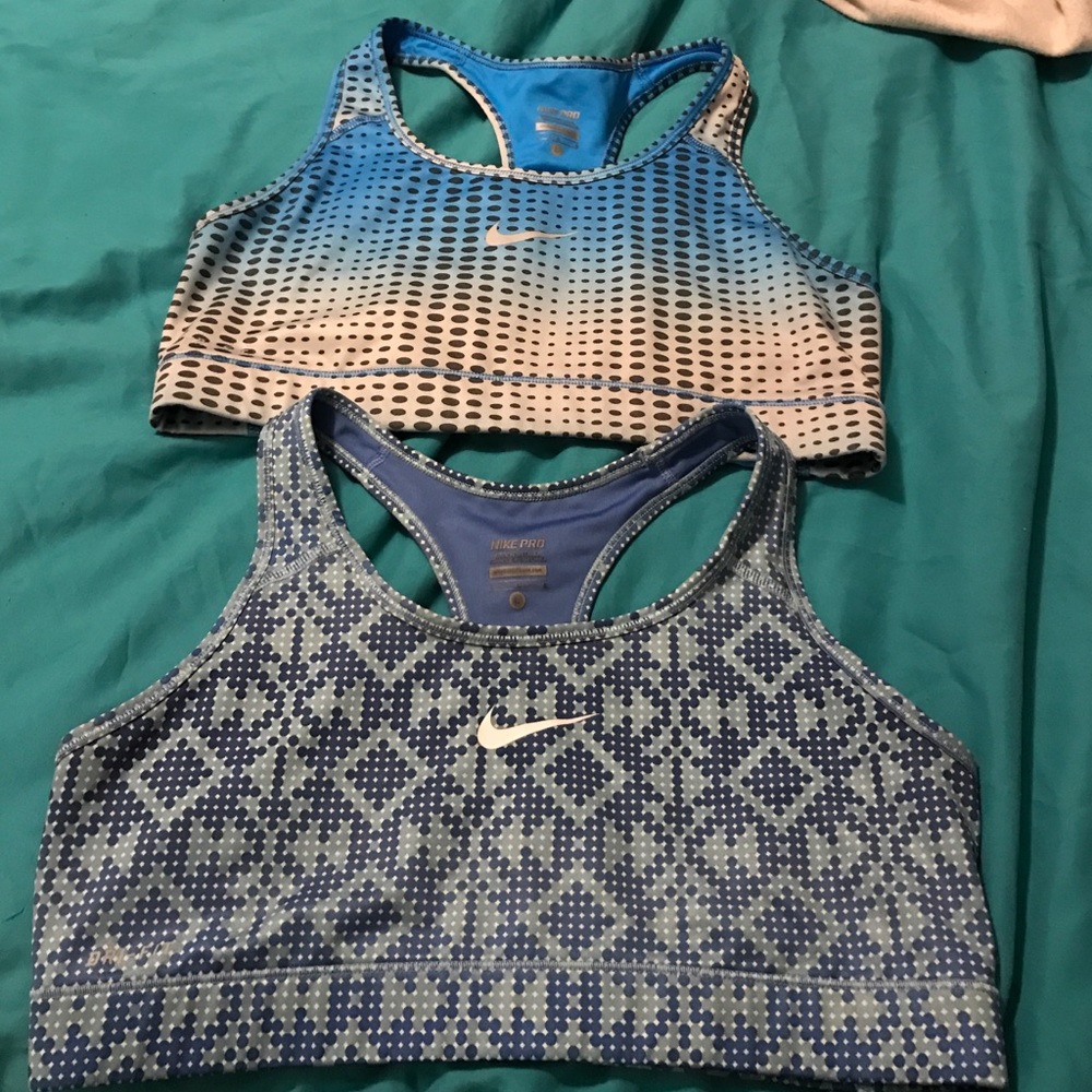 Nike bundle x2 blue sports bra size L