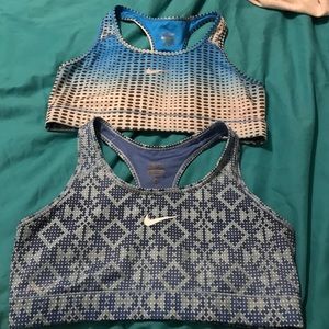 Nike bundle x2 blue sports bra size L