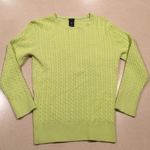 GAP Lime Green Long Sleeve Sweater MEDIUM