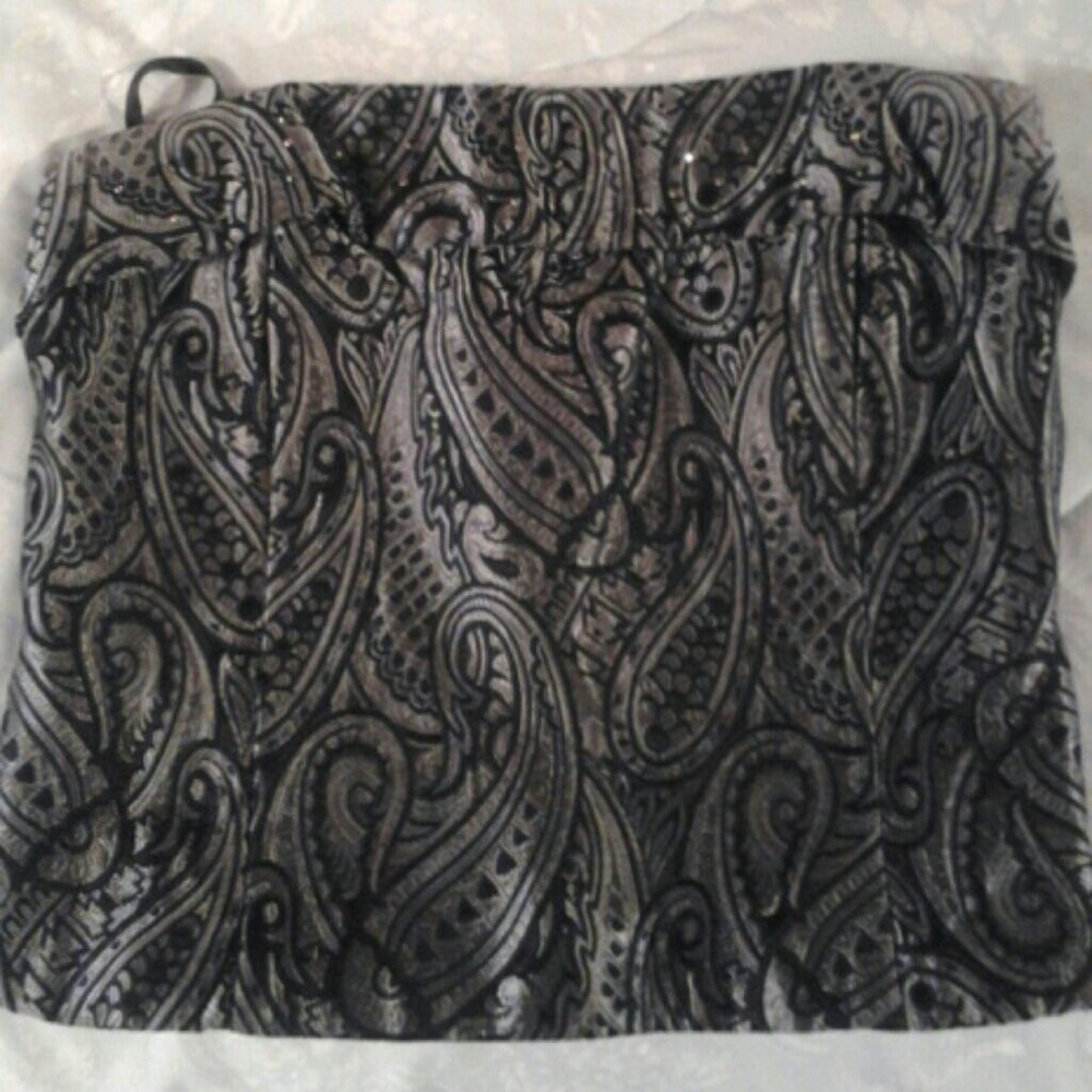 Vintage Paisley formal bustier top