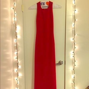 Elizabeth & James Red Floor Length Gown