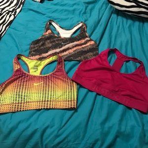 Nike x3 sports bra bundle pink