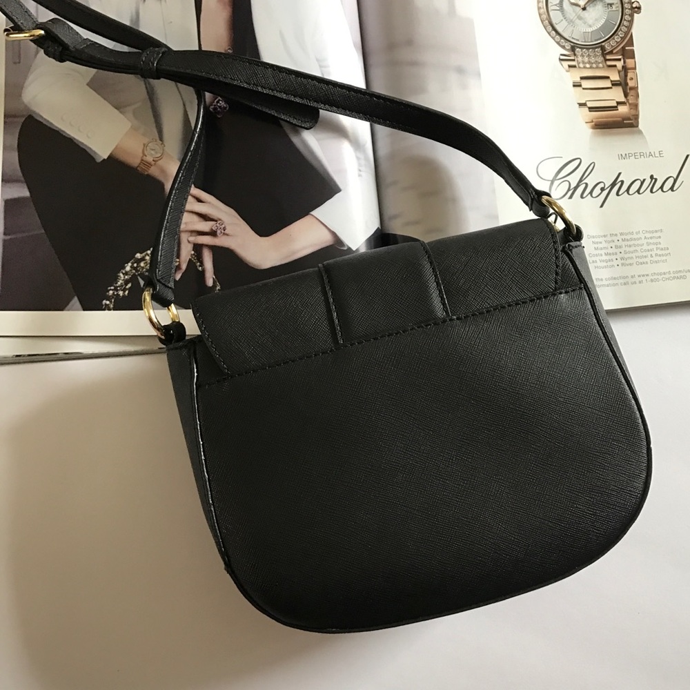 Calvin Klein Black Saffiano Leather Crossbody Bag - Picture 2 of 4