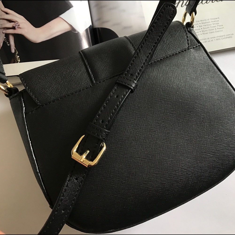 Calvin Klein Black Saffiano Leather Crossbody Bag - Picture 3 of 4