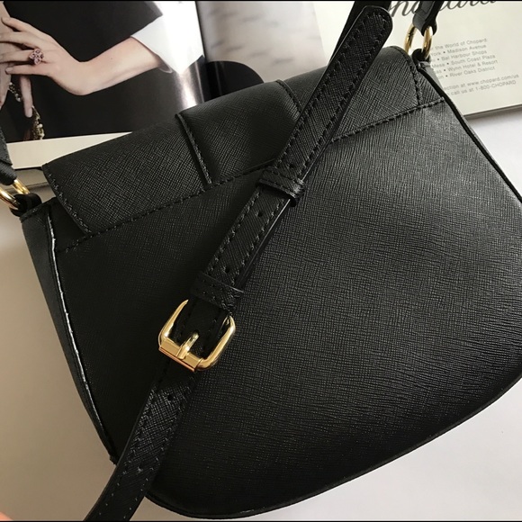 Calvin Klein Black Saffiano Leather Crossbody Bag - Picture 3 of 4