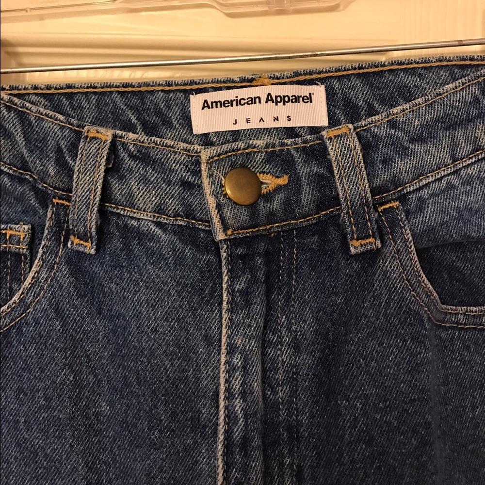 American Apparel High Waisted Jeans Dark Wash 26