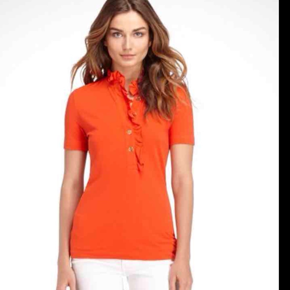 SOLD! NWOT Tory Burch Orange Polo Size Small
