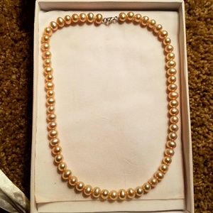 String of pink pearls from Bahrain