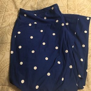 Lularoe blue polka dot leggings