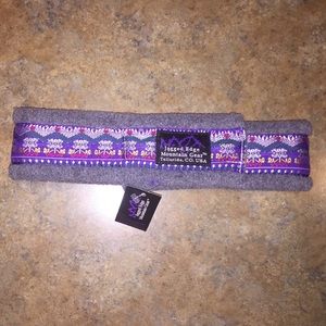 Jagged Edge Fleece Headband  NWT Gray w/pattern