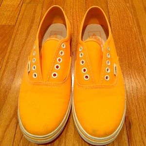 Neon orange Vans