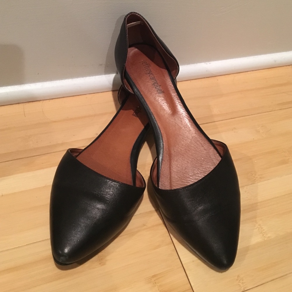 Jeffrey Campbell Black D'Orsay Flats - never worn