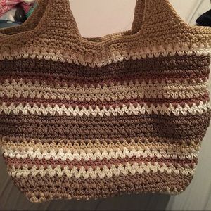 The Sak Tote - Brown Stripes