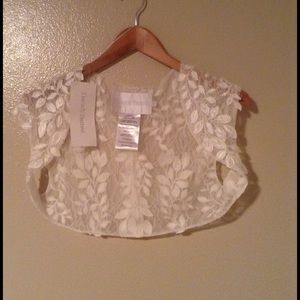 David's Bridal Ivory bolero. NWT