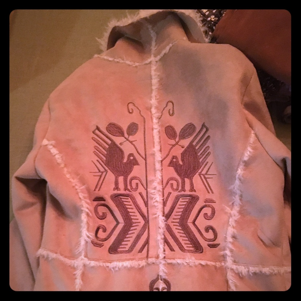 Faux fur open sweater jacket