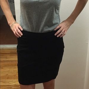 Black spandex mini skirt