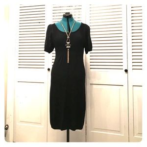 Black knit dress