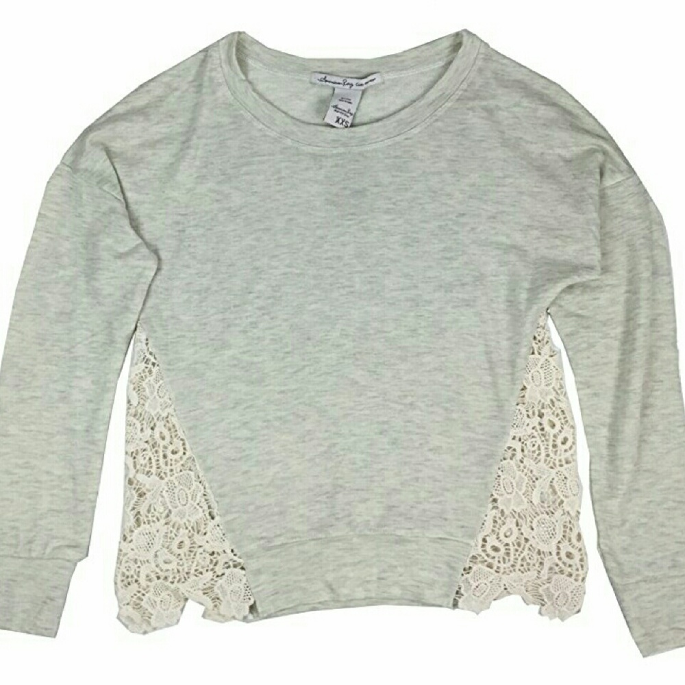 American Rag
Crochet Knit Panel Sweatshirt, Small