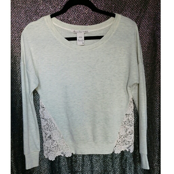 American Rag
Crochet Knit Panel Sweatshirt, Small - Picture 2 of 4