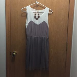 White and Mauve Dress