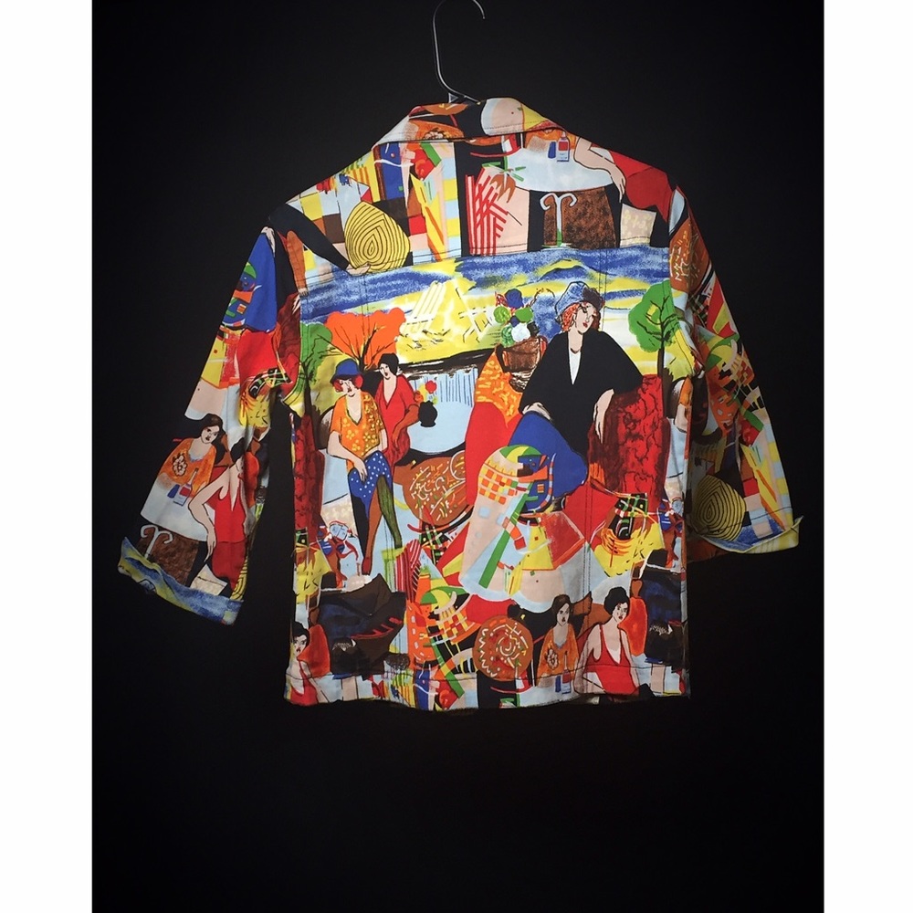 Illustrated Print Jacket