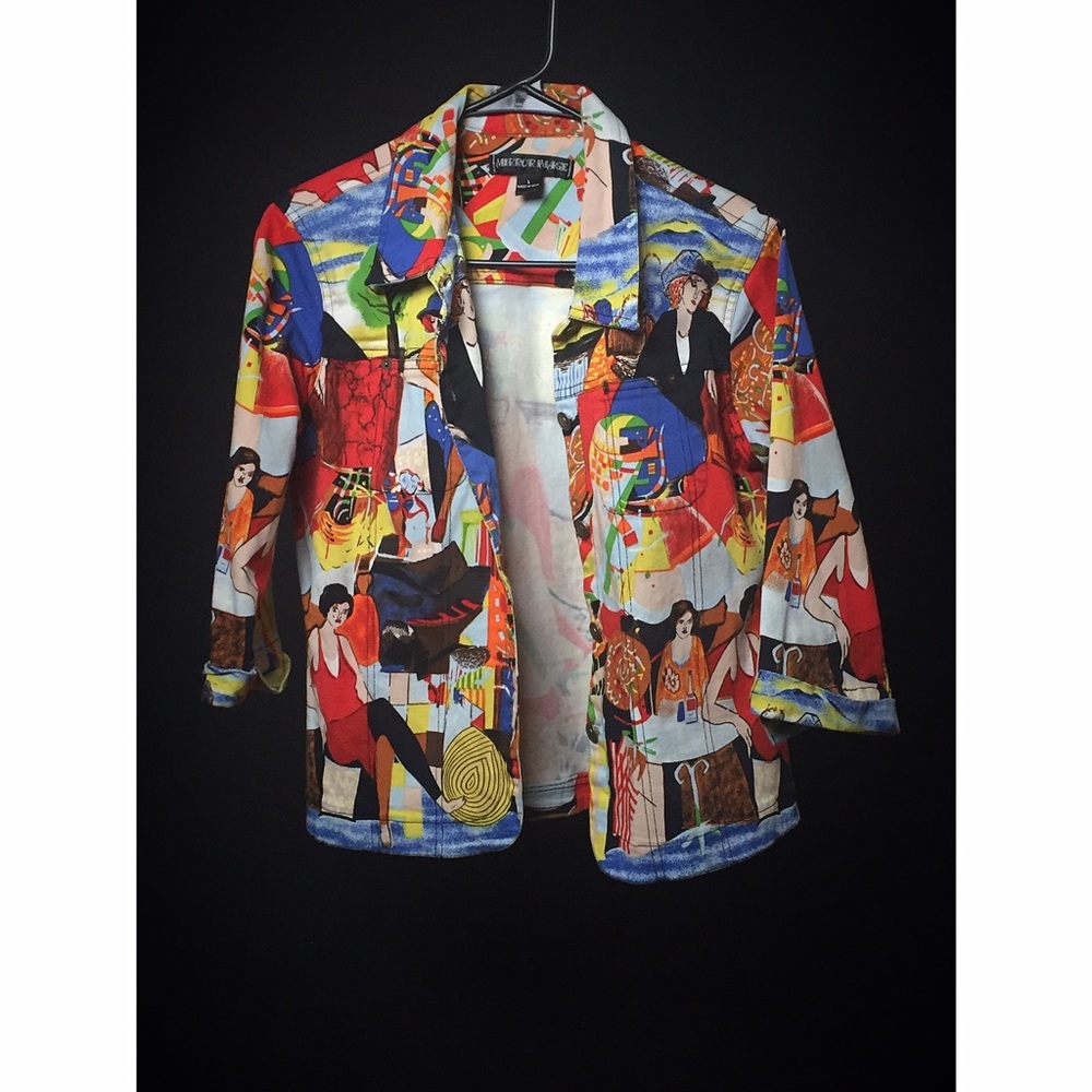 Illustrated Print Jacket - Picture 2 of 2