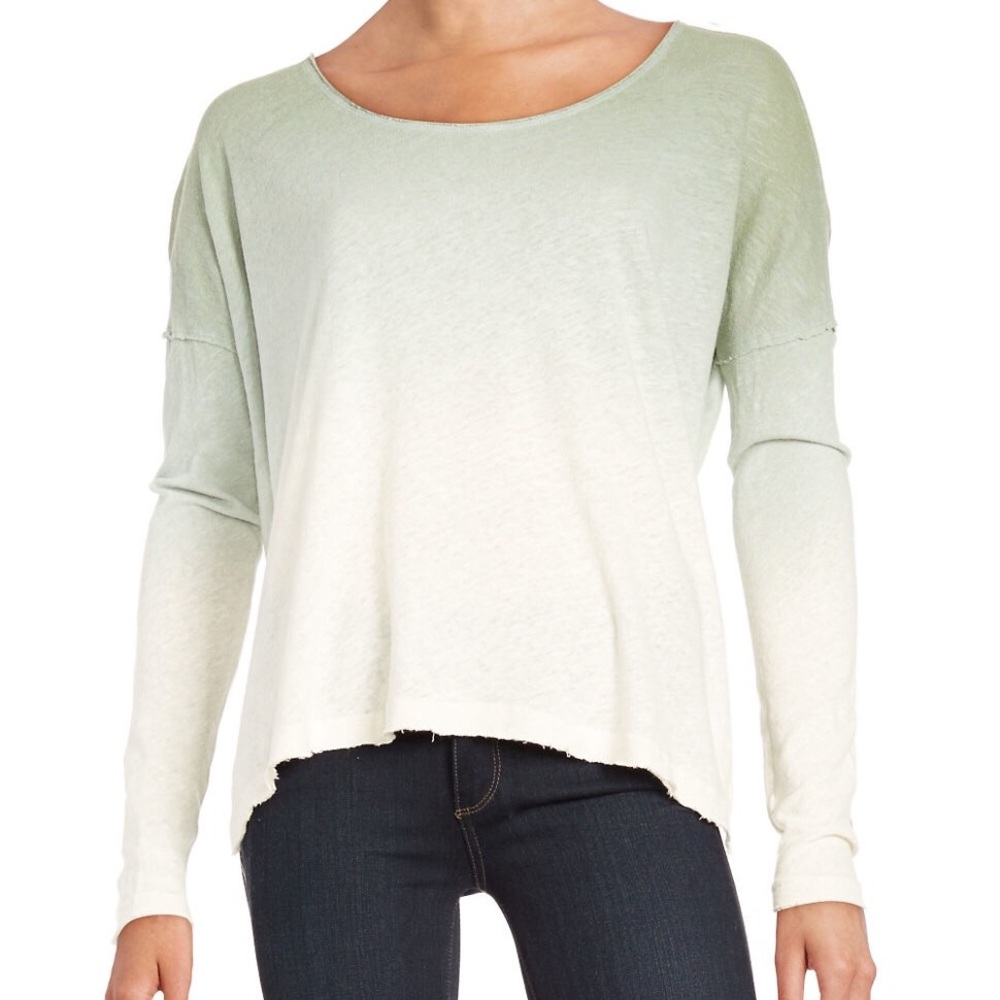 FREE PEOPLE Starry Night Linen Blend Knit Tee