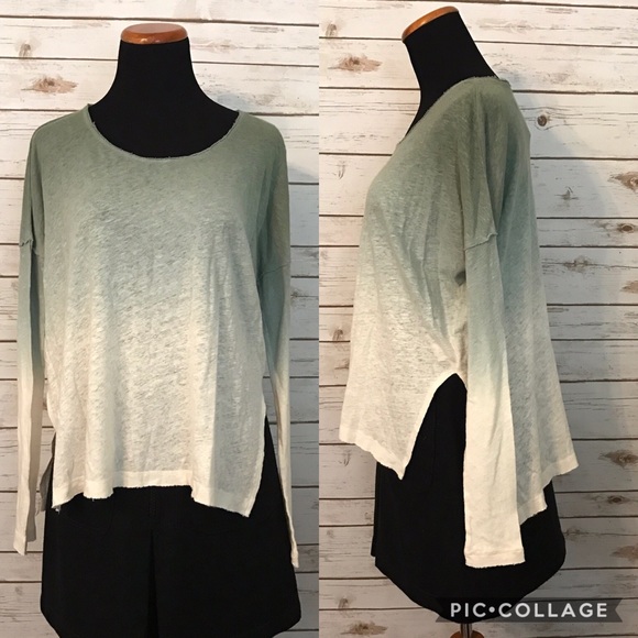 FREE PEOPLE Starry Night Linen Blend Knit Tee - Picture 2 of 4