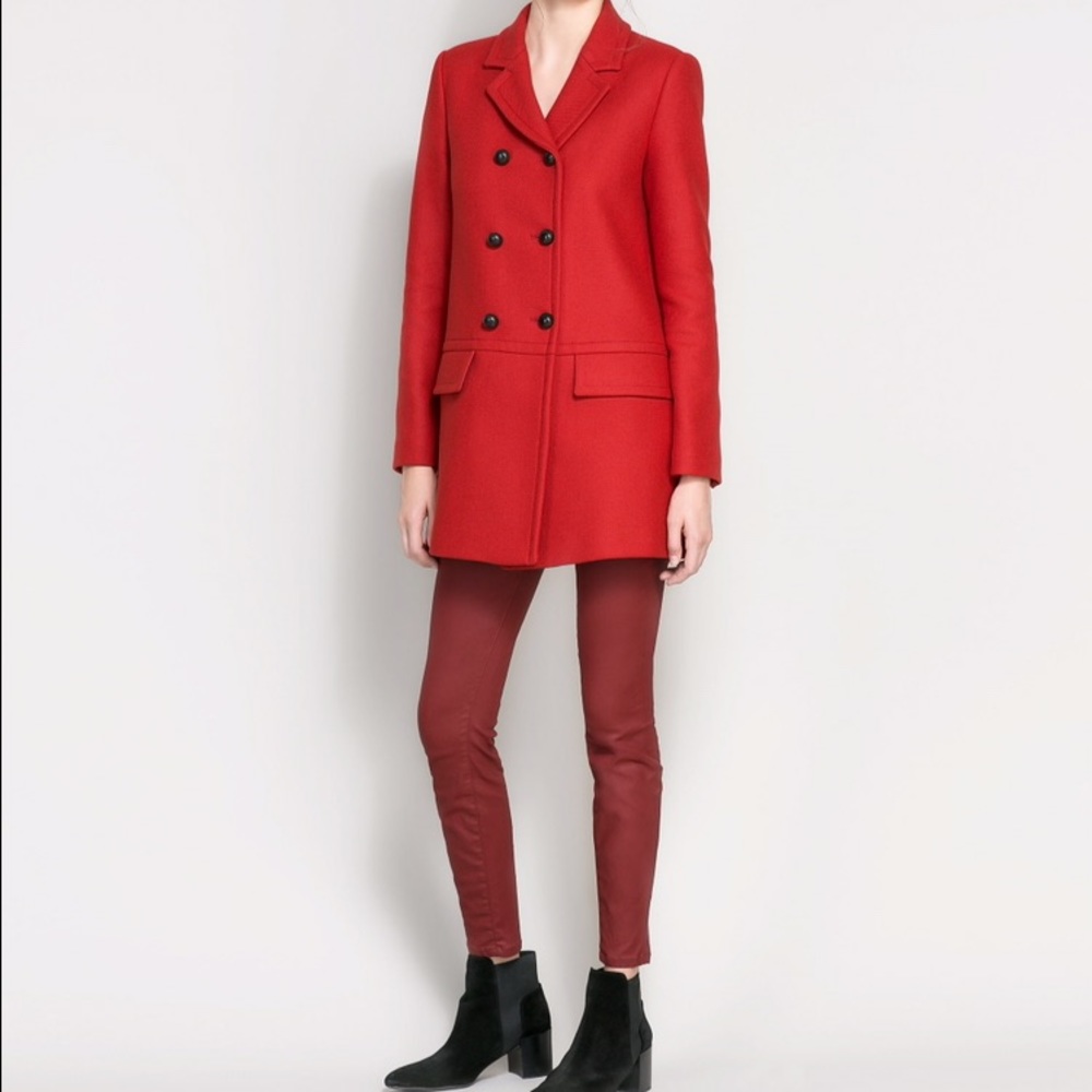 Red Orange Peacoat