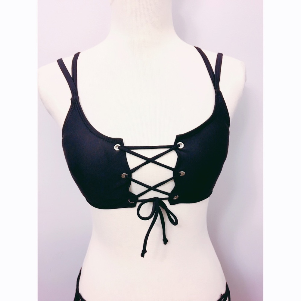 NEW Black corset 2pcs bikini set - Picture 3 of 4