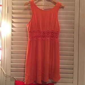 Sherbet Dress with Lace Midriff