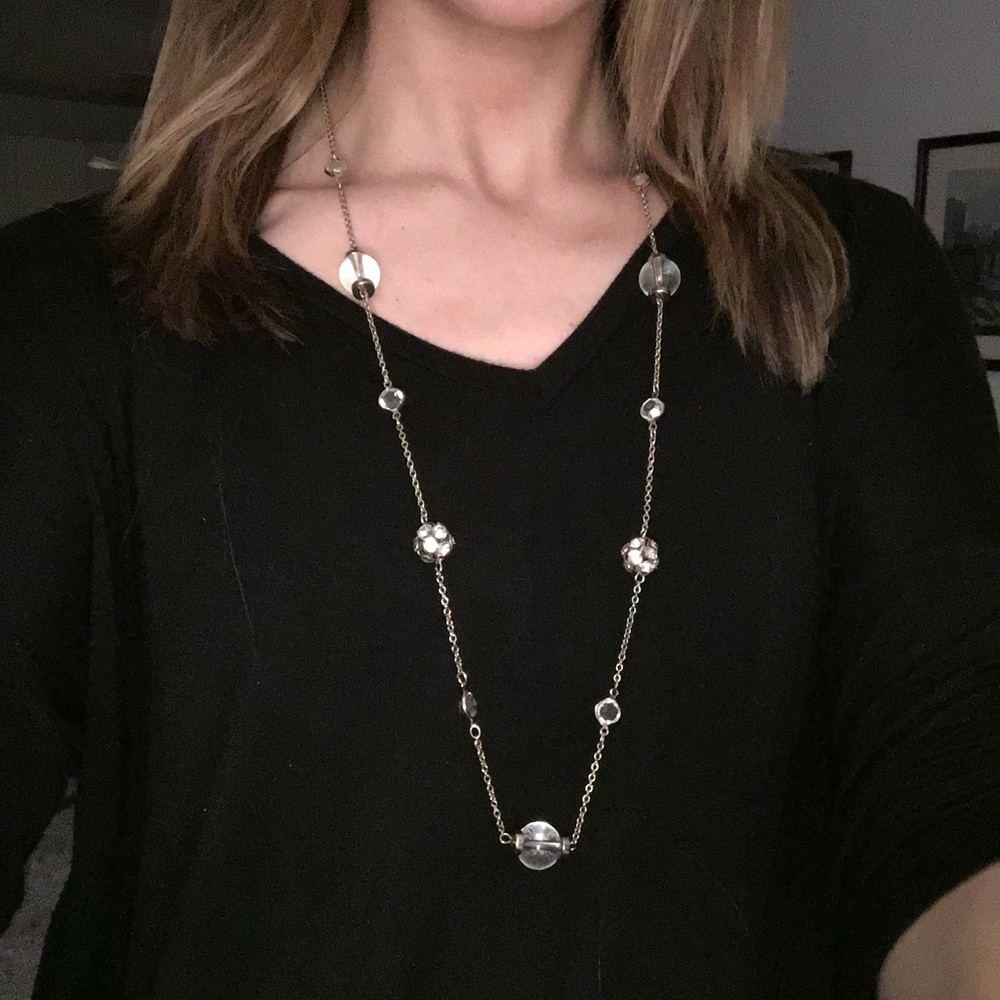 J. CREW Gold/Glass Necklace