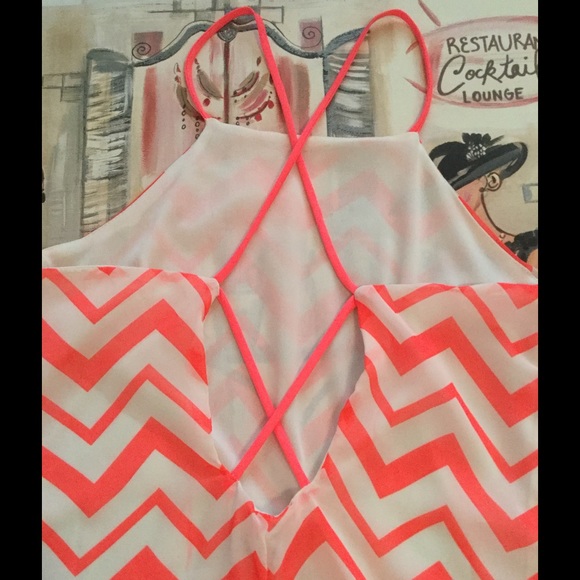 ❗SOLD❗Charlotte Russe Chevron Shift Dress - Picture 3 of 4