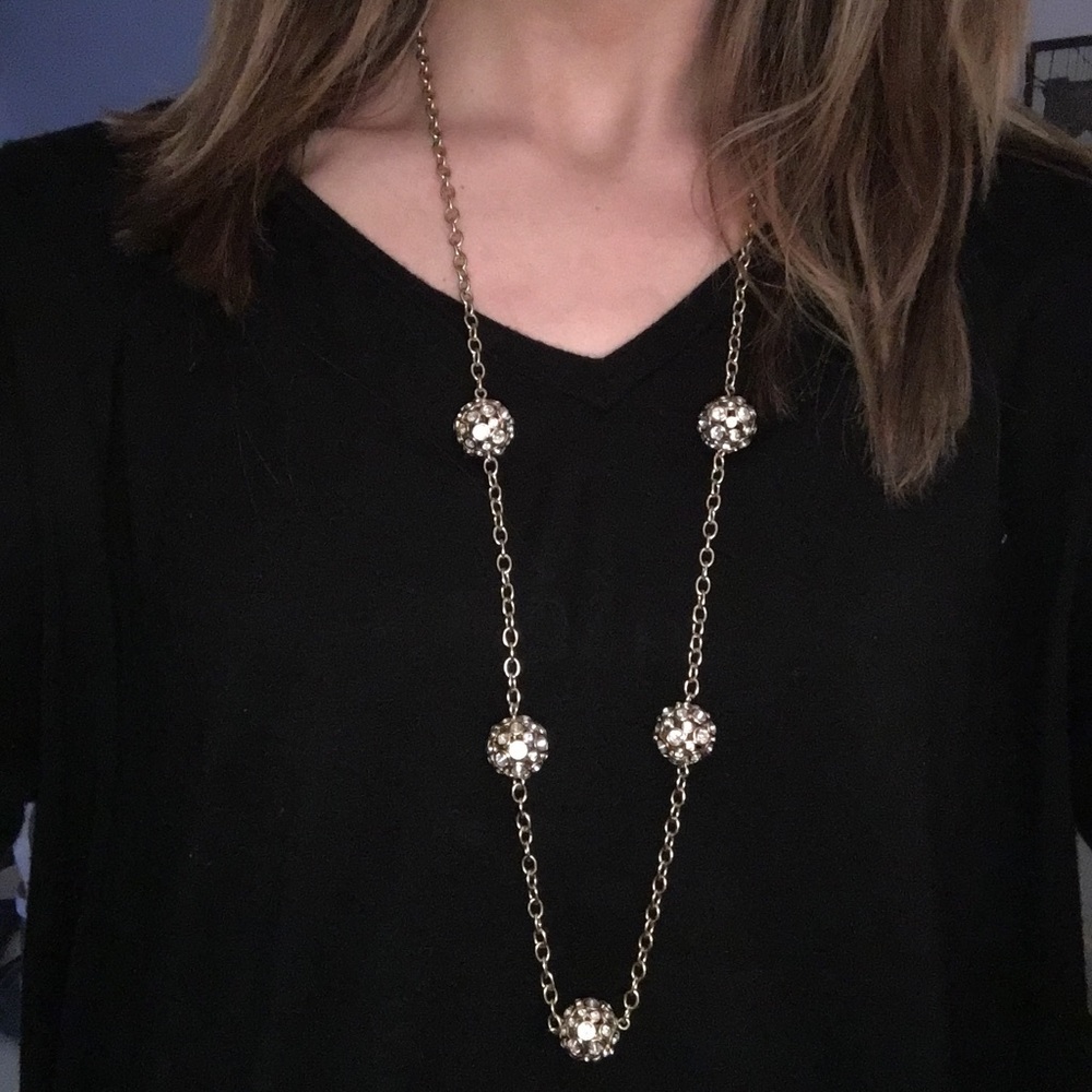 J.Crew Gold/Crystal Necklace