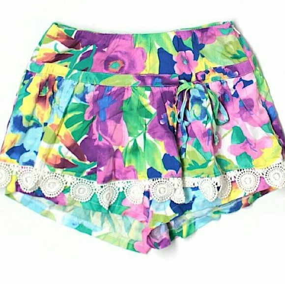 3/$30 LF US 2/4 Boho Crochet Skort Skirt Aus8 - Picture 2 of 4