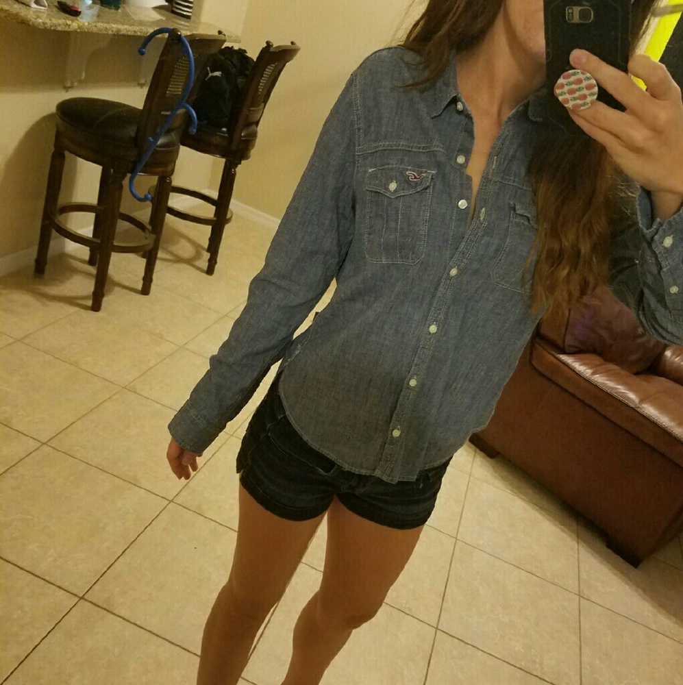 Hollister jean button down