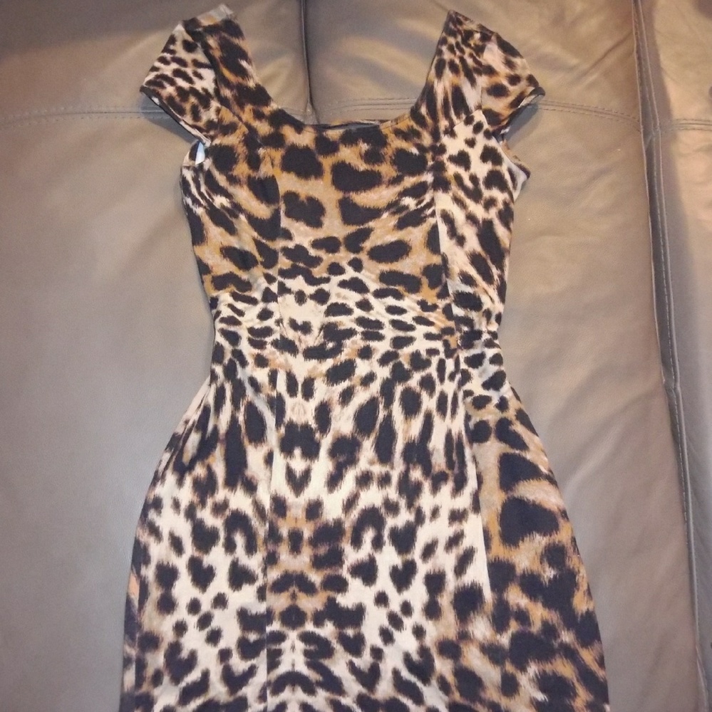 Cute animal print mini dress