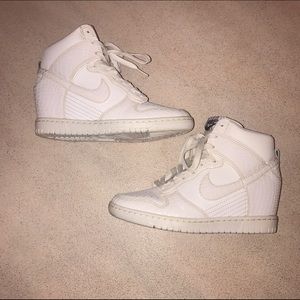 Nike White Wedge Sneakers