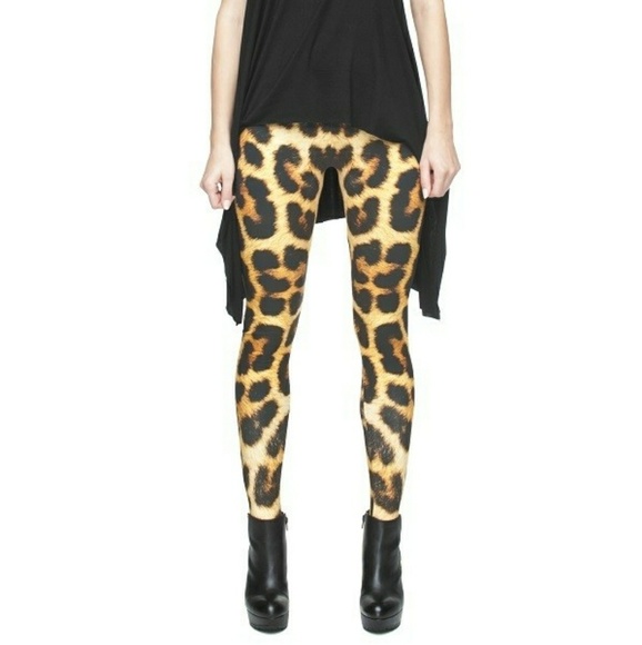 Leggings Leopard Print One Size Buttery & Soft! - Picture 3 of 7
