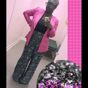 Black and white Wide-leg pants