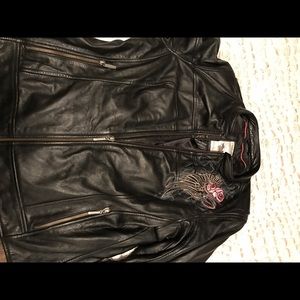 Women's Harley Davidson, leather riding coat.
