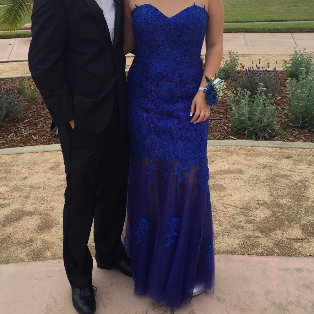 Royal blue prom dress