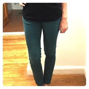 Soft turquoise skinny jeans