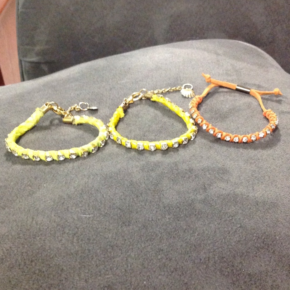 Women's neon rhinestone bracelets