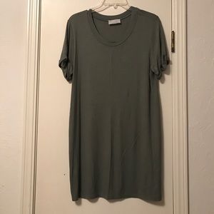 Olive green t-shirt dress