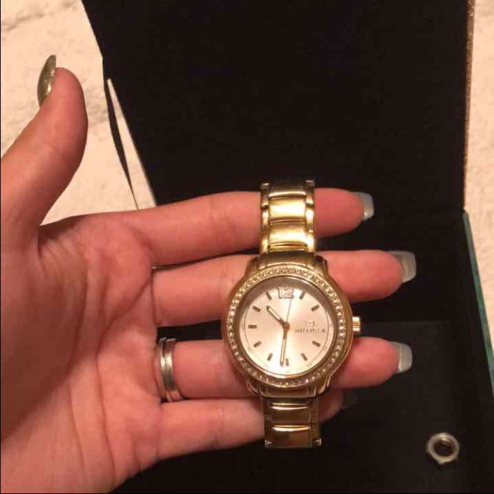Gold Tommy Hilfiger watch