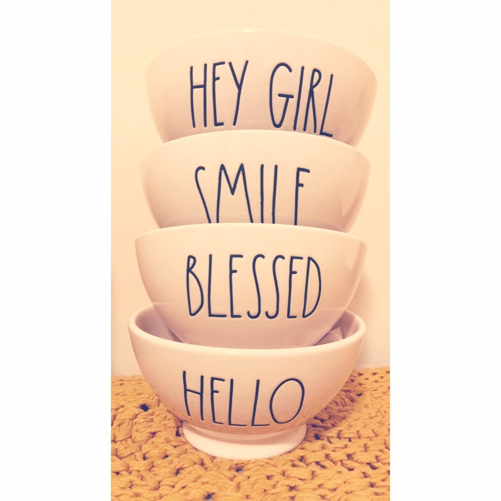 Rae Dunn set of 4 bowls