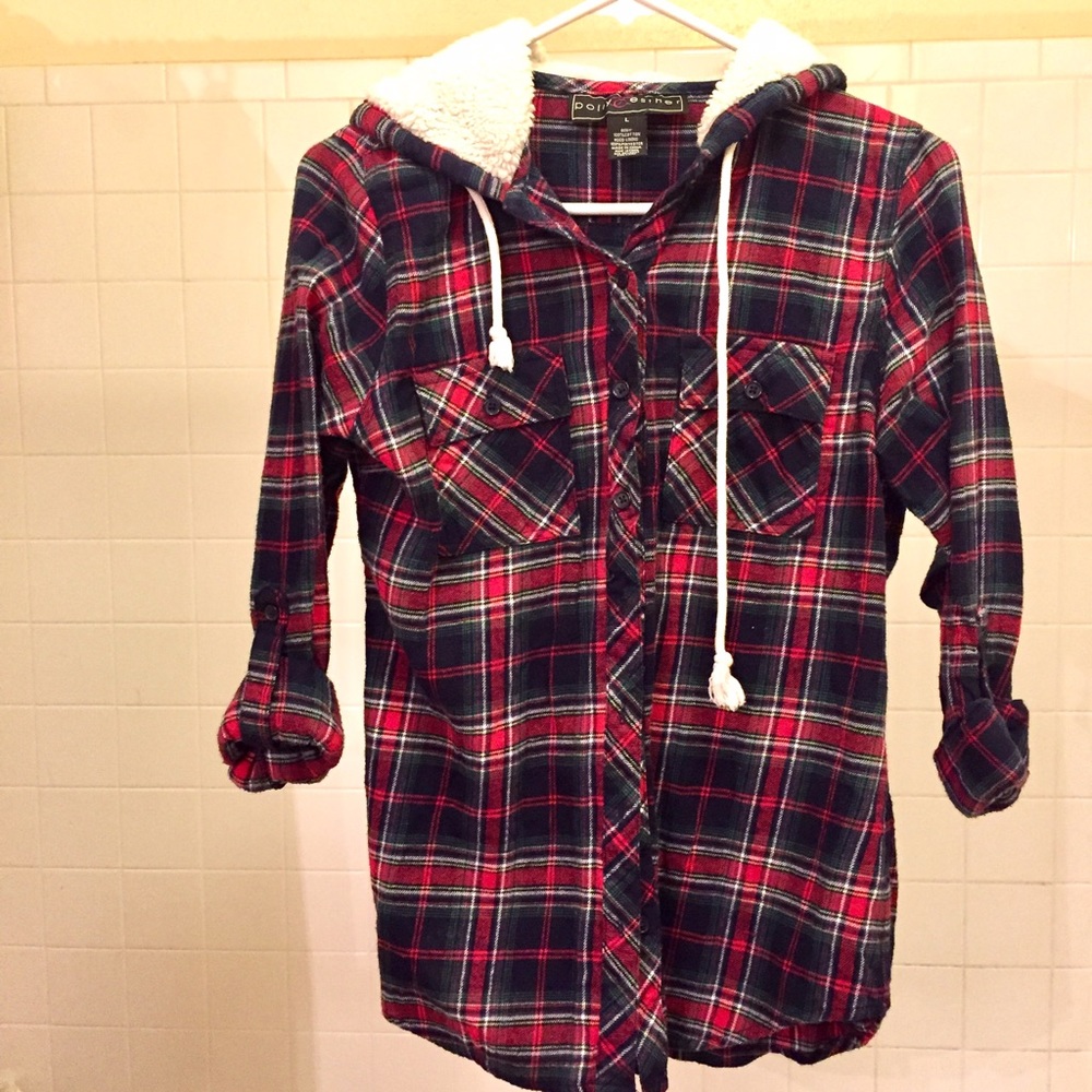 Comfy plaid button up