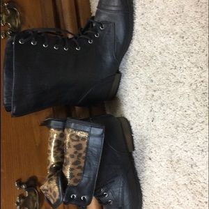 Black boots. Worn once.